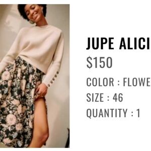 Sézane Alicia skirt size 46 (14)